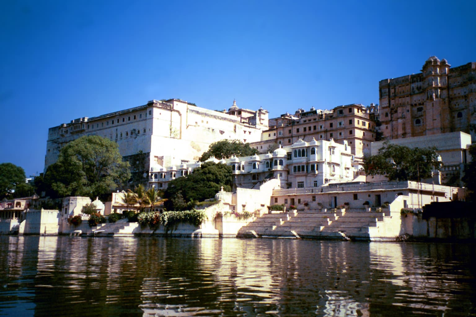City Palace rising above Lake Pichola in Udaipur