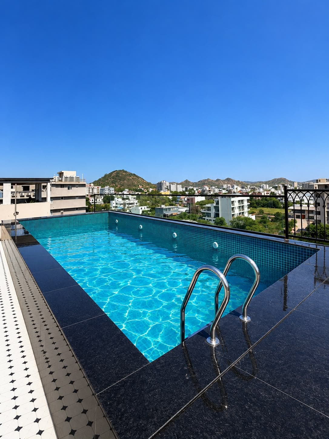 Roof top swimming pool view 2