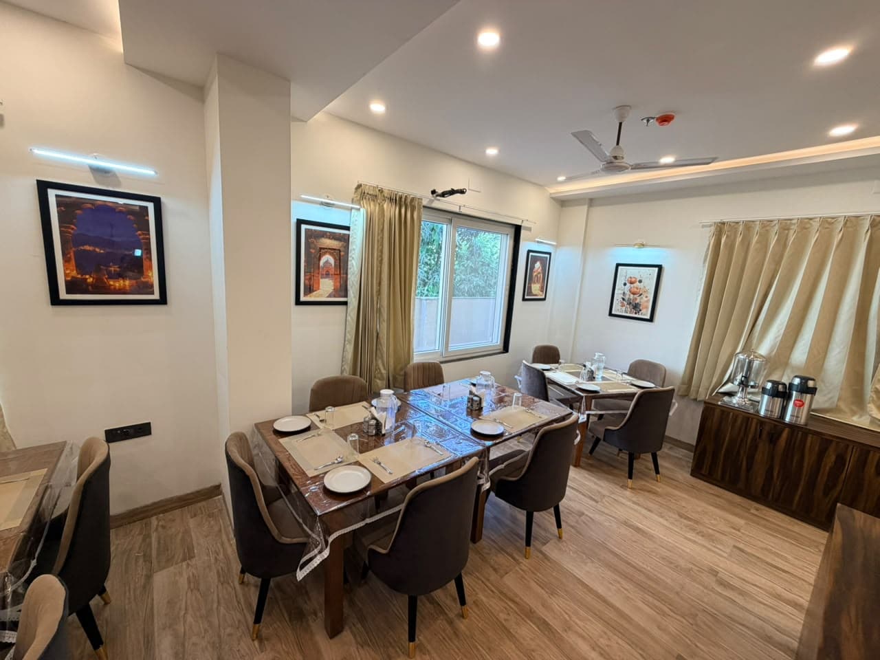 Breakfast dining area at Hotel Brick and Basalt